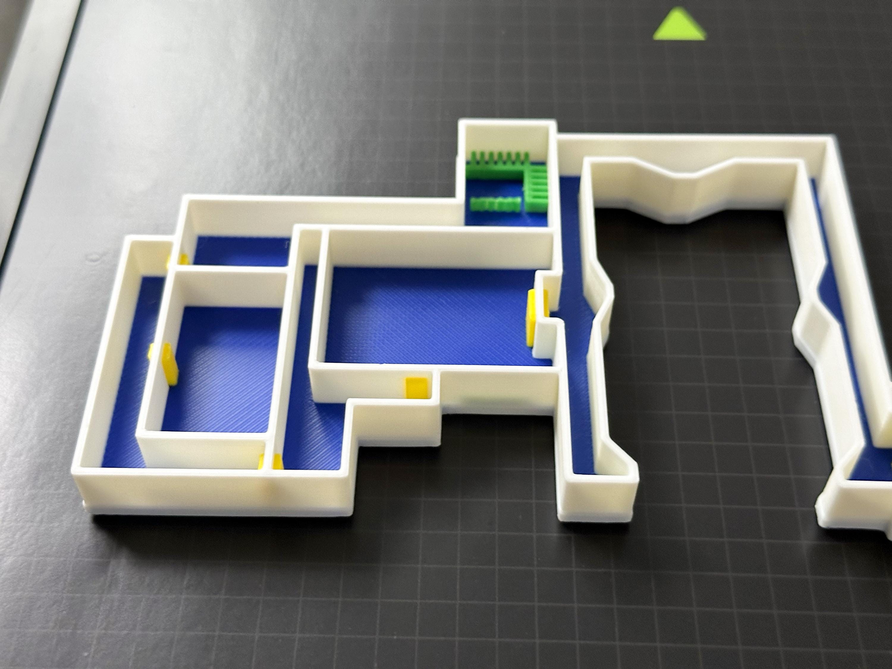 3D Printed Resident Evil 2 Police Station Map Diorama: Gamer Wall Art