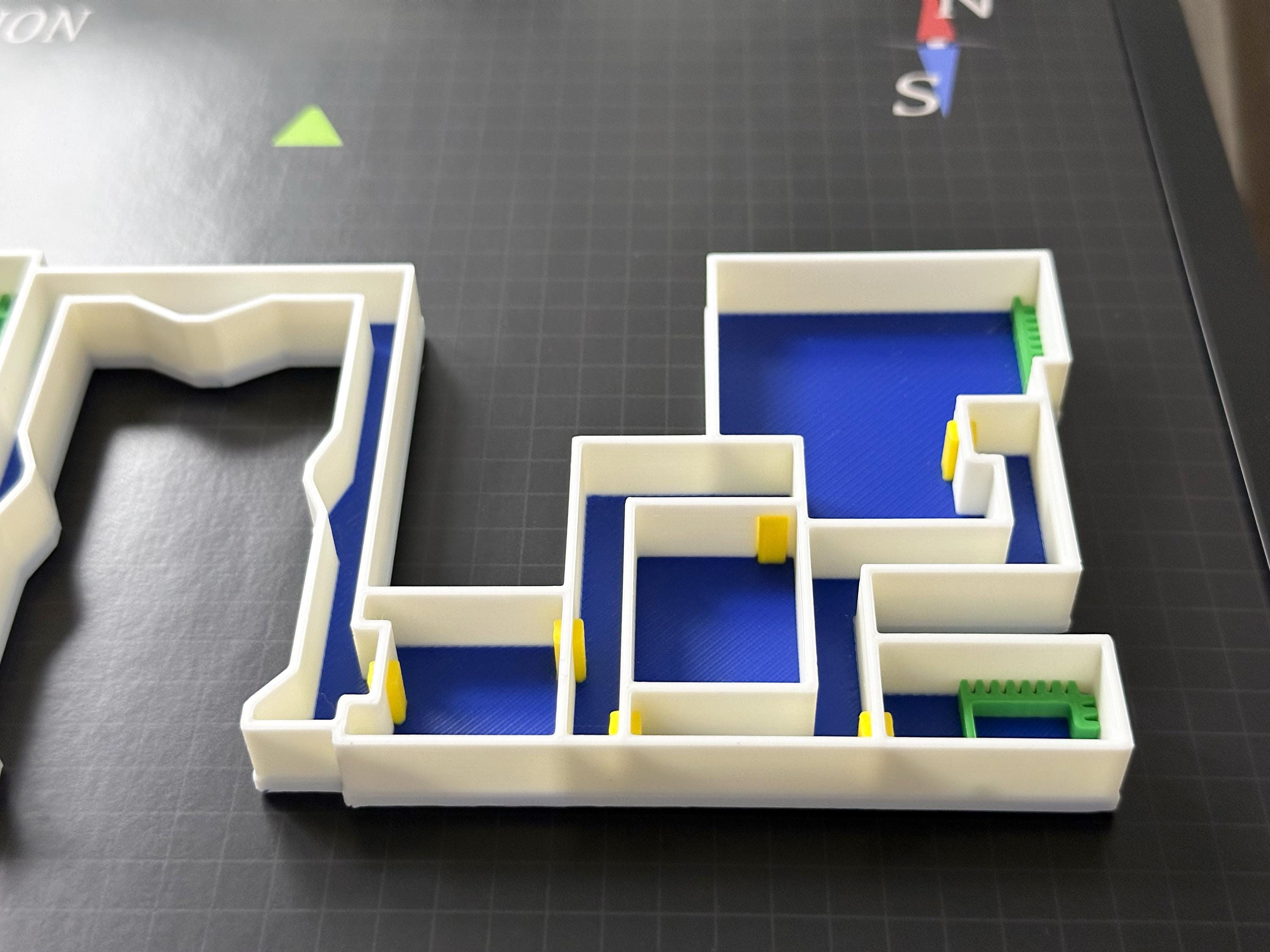 3D Printed Resident Evil 2 Police Station Map Diorama: Gamer Wall Art