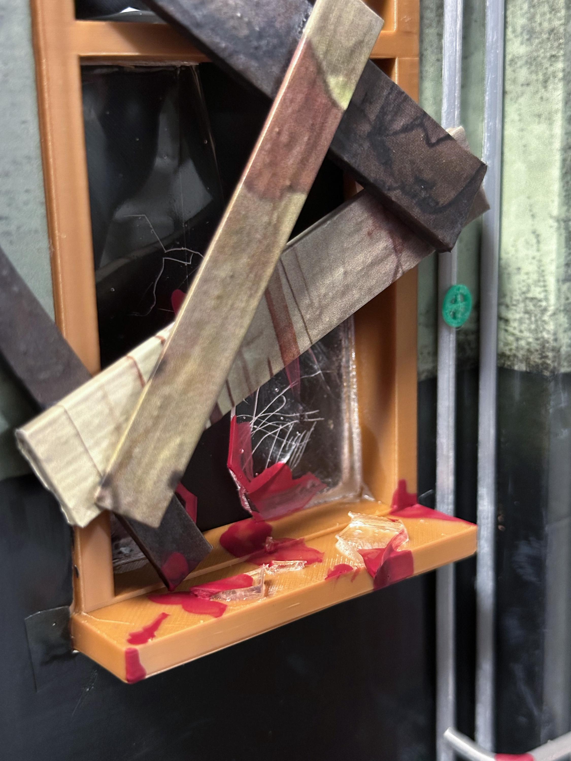 Resident Evil 2 Diorama | RPD West Wing Corridor Scene After Licker | 3D Printed Display in Acrylic Case