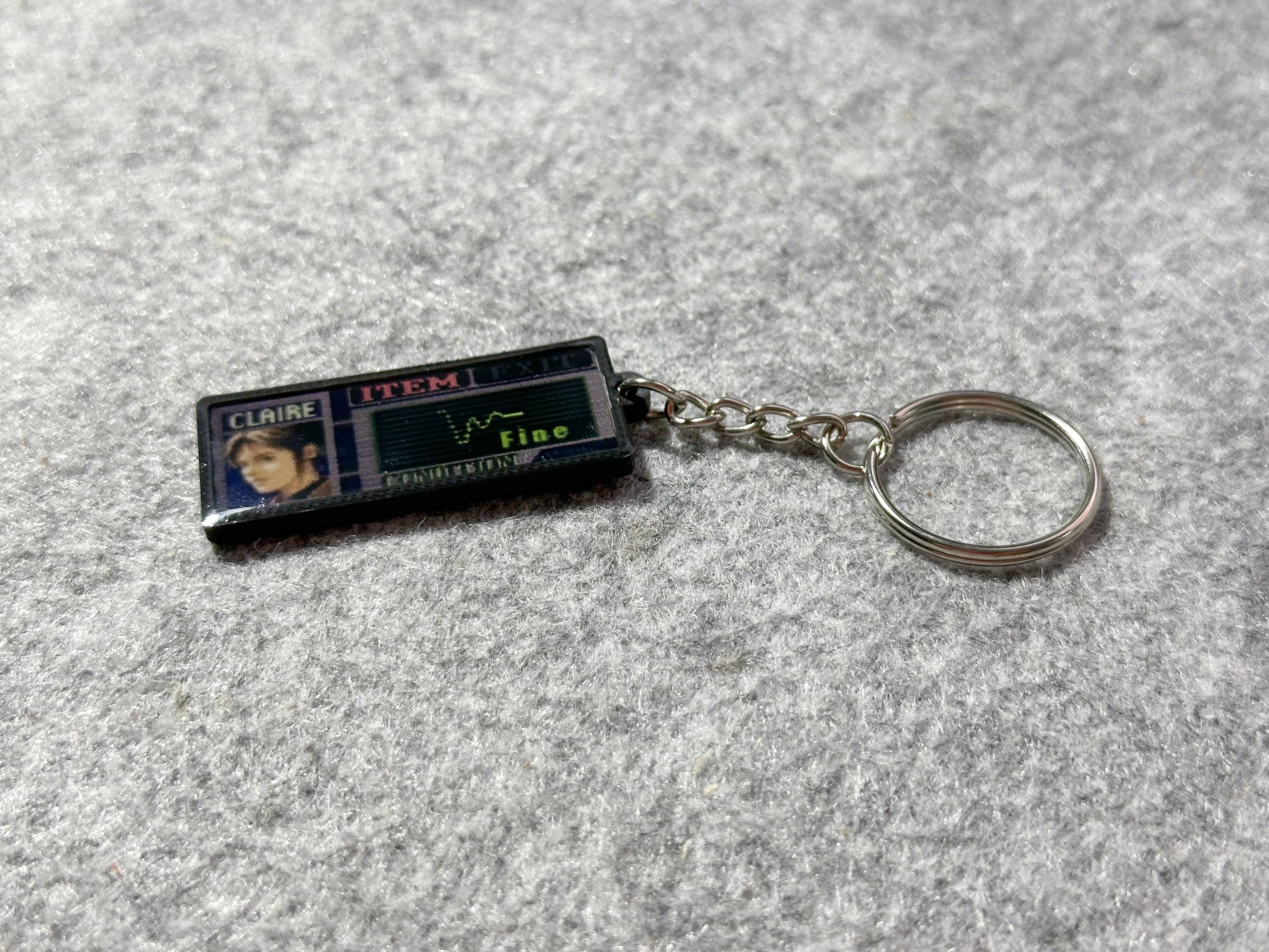 Resident Evil 2 Keychain: PS1 Game, Claire FINE Health Status Bar