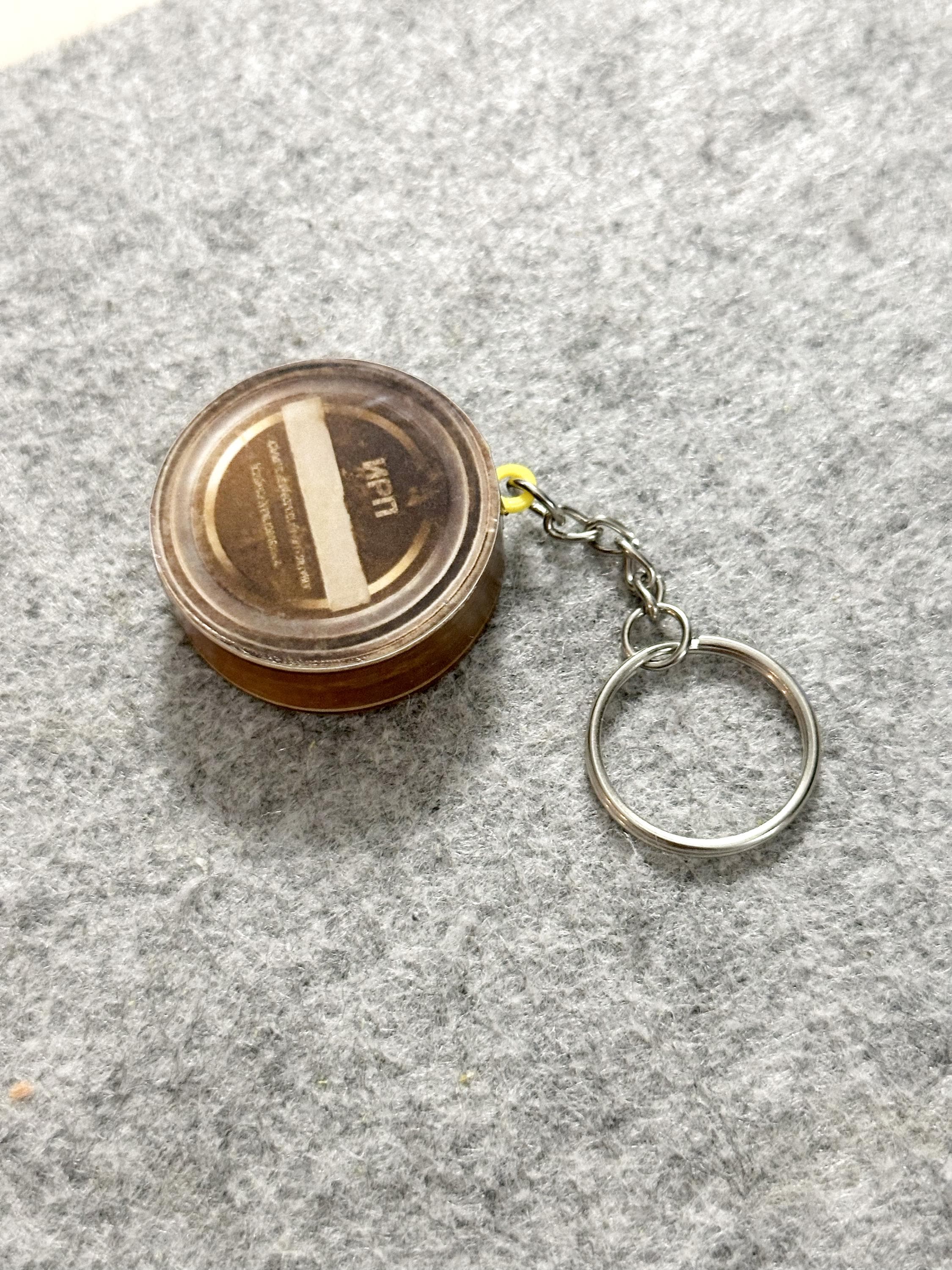 Metal Gear Solid Ration Keychain: 3D Printed Big Boss Snack Collectible