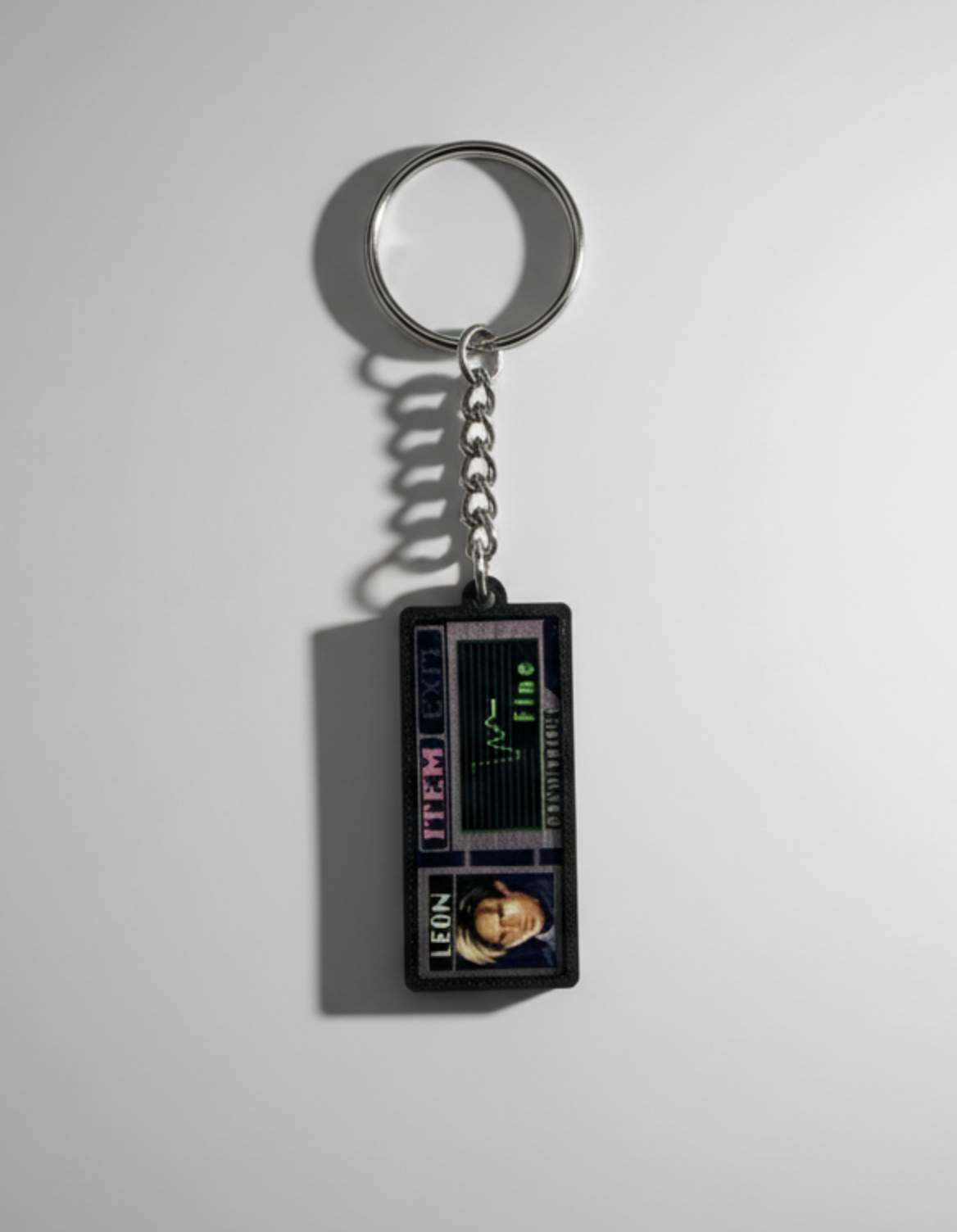 Resident Evil 2 Keychain: PS1 Game, Customizable Color