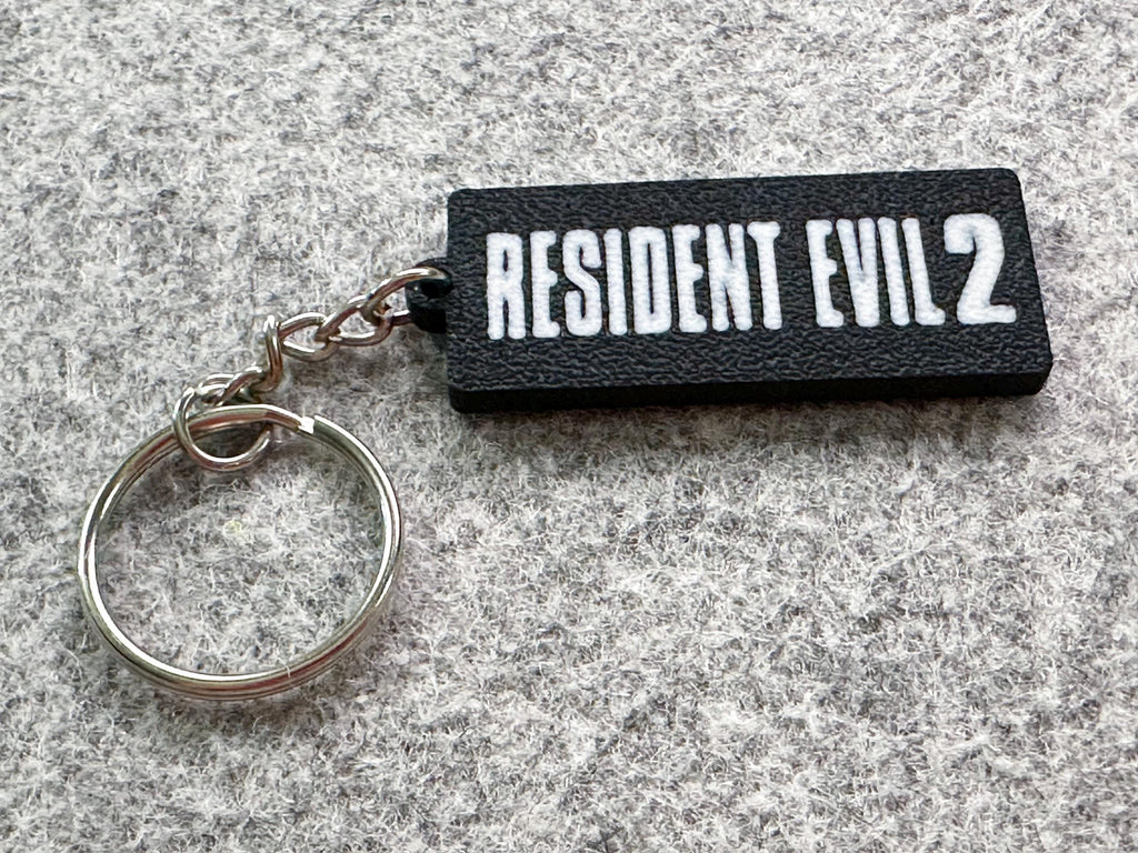 Resident Evil 2 Keychain: PS1 Game, Customizable Color