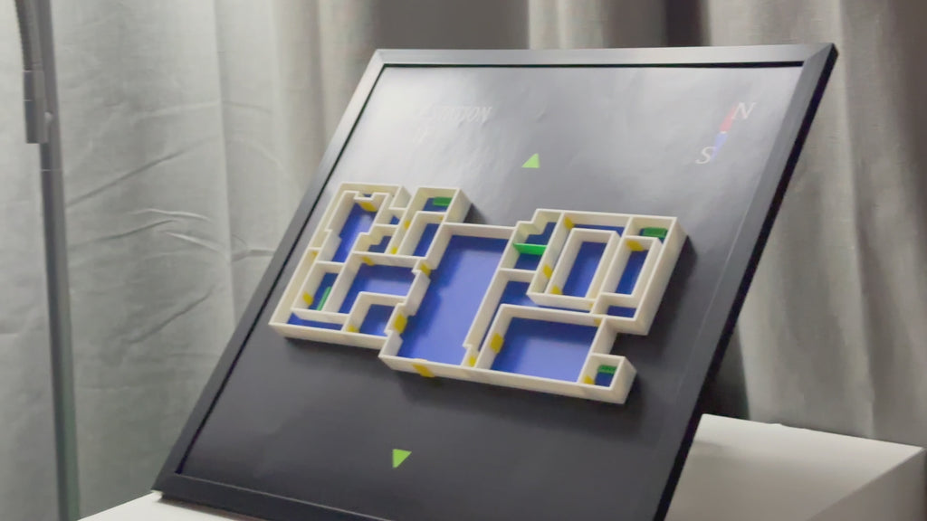 Resident Evil 2 Police Station 1F Map: 3D Printed Diorama Wall Art