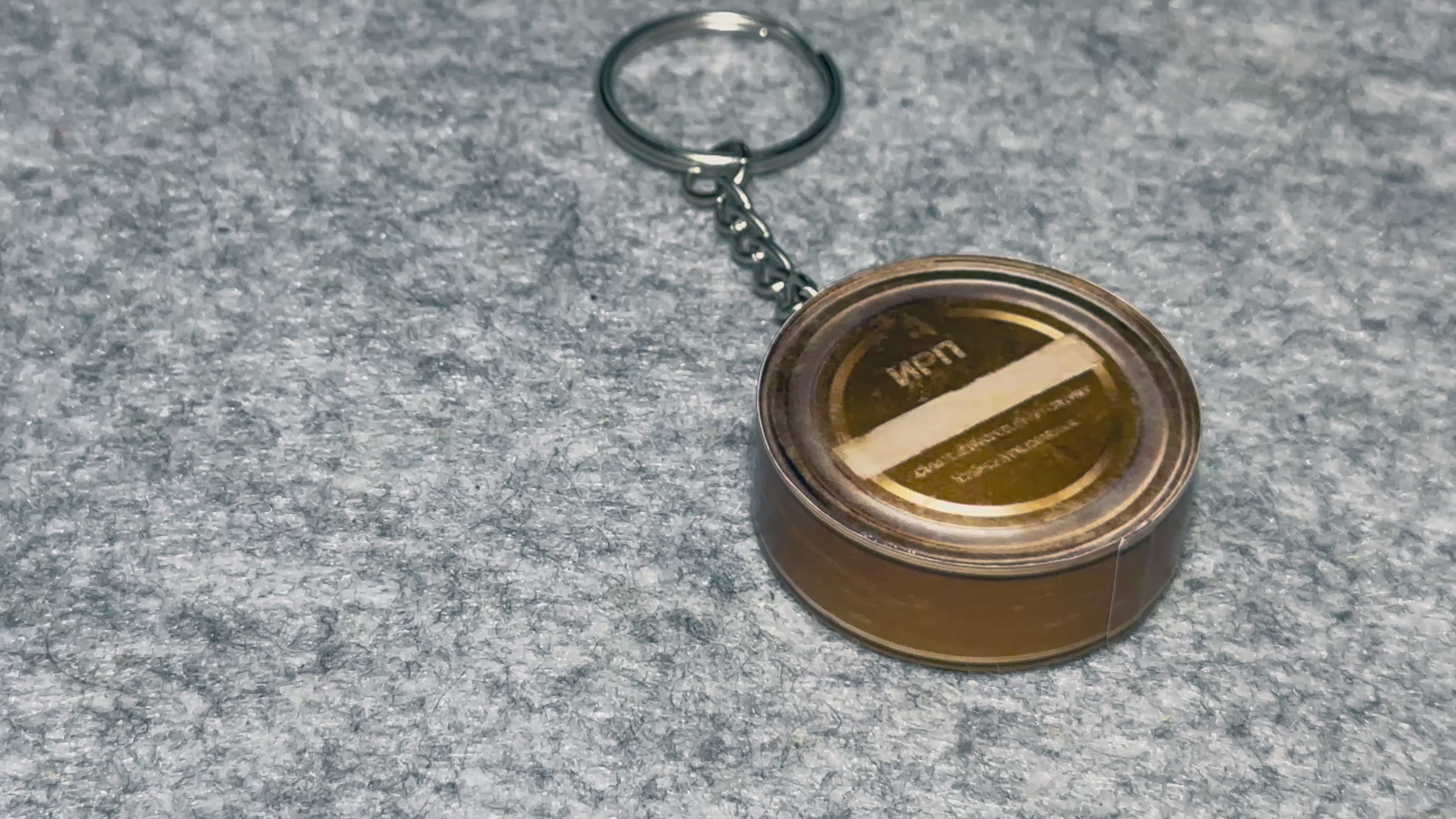 Metal Gear Solid Ration Keychain: 3D Printed Big Boss Snack Collectible